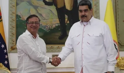 Gustavo Petro y Nicolás Maduro.