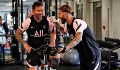 Lionel Messi y Sergio Ramos. 