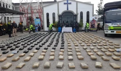 Droga incautada en zona rural de la ciudad de Sincelejo. 