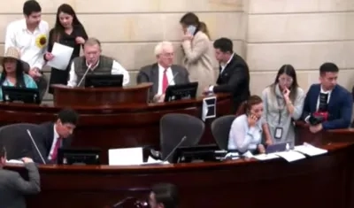 Aspecto del debate de la reforma tributaria.