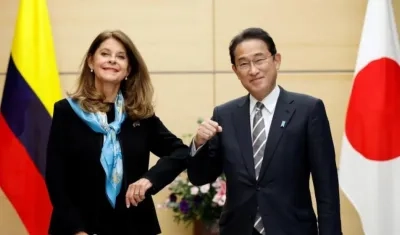 Marta Lucia Ramirez y Fumio Kishida.