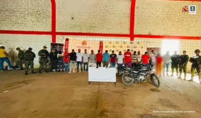 Las capturas fueron realizadas por la Policía y el Ejército. 