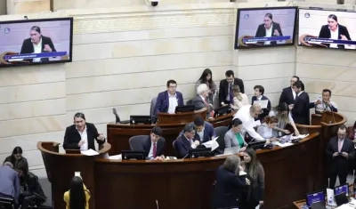 Imagen de los debates en el Congreso.