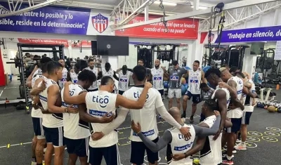 Junior durante un entrenamiento. 