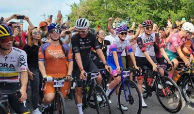 Tadej Pogacar en el Giro de Rigo.