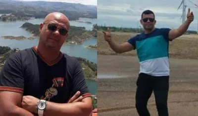 Humberto Jiménez, rector de la Institución Educativa Distrital Las Nieves, y del profesor Edgar Ballestas Matute, fallecidos.   