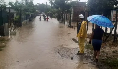 Así permanecían este lunes varios barrios de Cartagena.