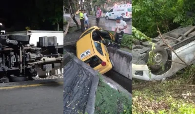 Vehículos accidentados. 