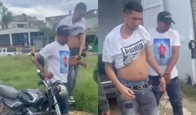 Los capturados por el atraco.