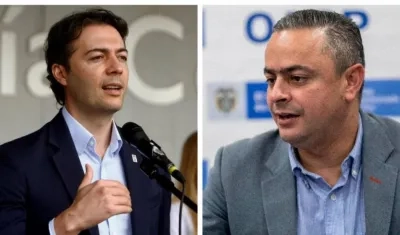 Daniel Quintero, Alcalde de Medellín, y Juan Camilo Restrepo, excomisionado de paz.