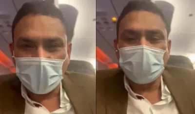 El Senador Didier Lobo grabando la denuncia en pleno vuelo.