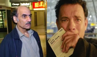 EMehran Karimi Nasseri y Tom Hanks.
