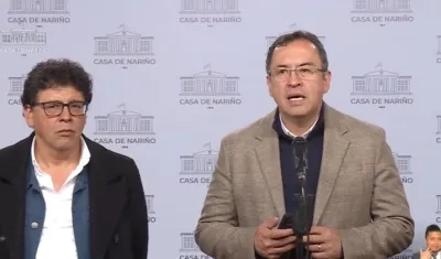 El Director de la UNGRD Javier Pava y el Ministro del Interior Alfonso Prada.