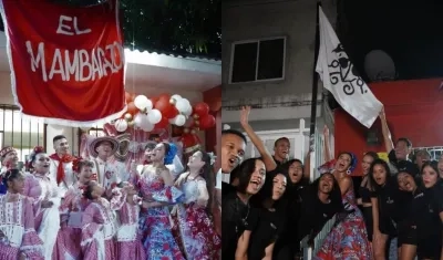 Izadas de bandera por parte de Natalia De Castro.