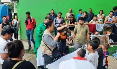 Refugiados en resguardo del Servicio Nacional de MIgración.