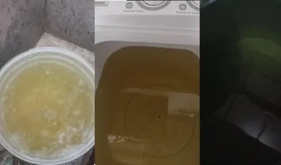 La coloración del agua reportada por los usuarios.