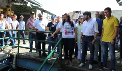 El Alcalde Jaime Pumarejo en La Magola.