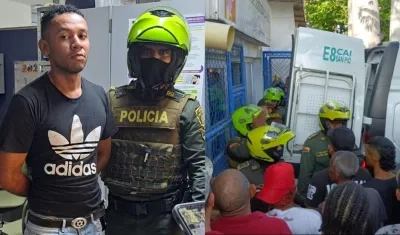 El agresor inmediatamente fue capturado por la Policía y montado a una patrulla. 