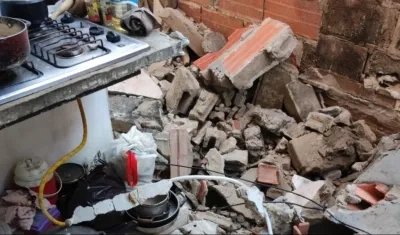 Lugar en la vivienda donde se generó la explosión. 