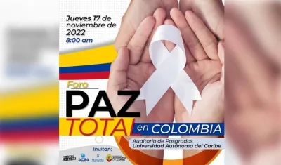 Afiche sobre el foro de este jueves en Uniautónoma.