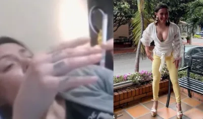 La jueza durante la audiencia y una foto de sus redes.