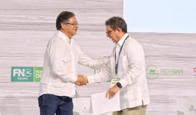 El Presidente Gustavo Petro y José Félix Lafaurie.