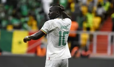 Sadio Mané, delantero africano. 