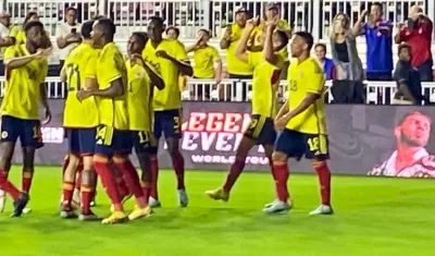 Falcao García celebrando el 2-0.