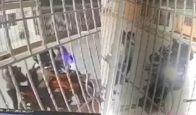 Momento del atraco en Costa Hermosa. 