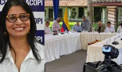 Rosmery Quintero y la mesa de diálogos.