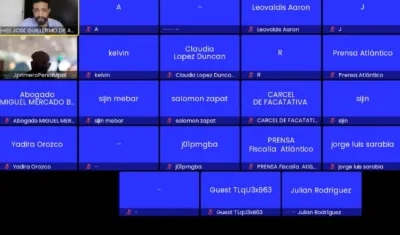 Aspecto de la audiencia virtual en la tarde de este martes. 