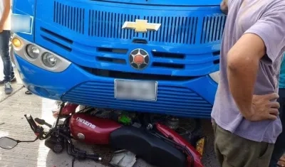 Accidente de tránsito en Barranquilla.