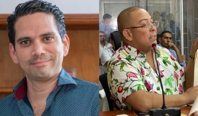 Jairo De Castro Peña. gerente de Triple A, y el presidente del Concejo, Juan Ospino