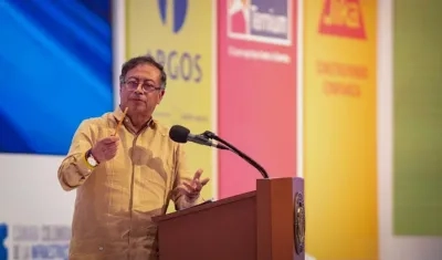 El Presidente Petro en el Congreso Nacional de la Infraestructura en Cartagena.