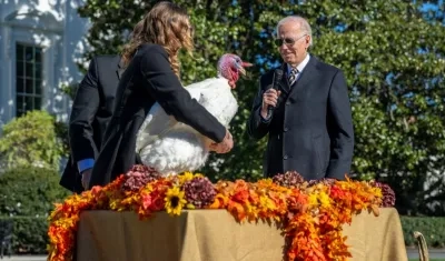 El Presidente Joe Biden en el acto simbólico de Acción de Gracias.