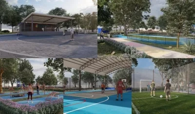 Imágenes del render del parque.