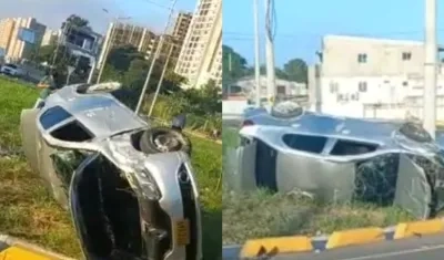 Vehículo accidentado. 
