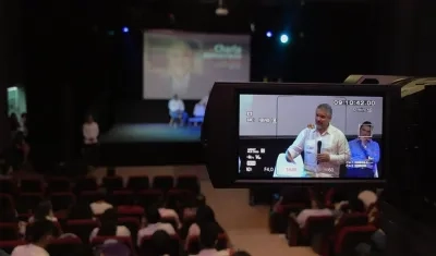 Iván Duque en la Universidad de la Costa.