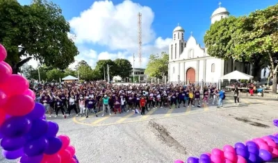 Masiva participación de las mujeres.