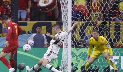 Álvaro Morata abrió el marcador para España. 