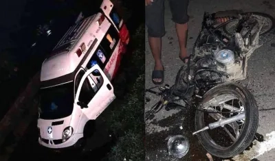 Los vehículos involucrados en el accidente.