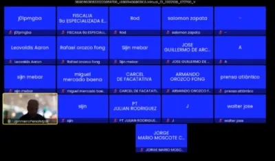 Aspecto de la audiencia virtual donde el juez se declaró impedido. 