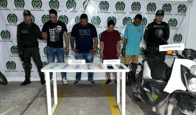 Los capturados en los operativos. 