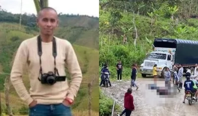 Wilder Córdoba y el lugar donde fue asesinado. 