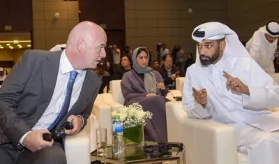 Gianni Infantino y Hassan Al Thawadi.