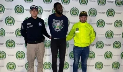 Traore Mamoudou capturado por la Policía. 