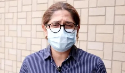 La Secretaria de Salud, Alma Solano.