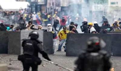 Actos vandálicos de la 'Primera Línea'.