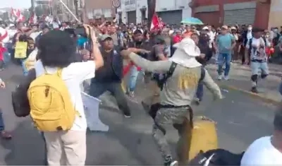 Alteración del orden público en Lima.