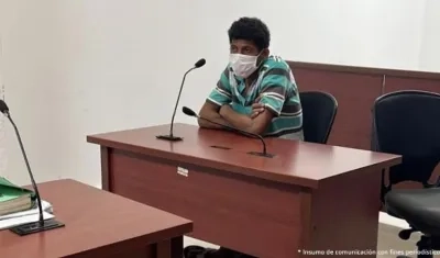 Samir José Urango Pérez tras asistir a las audiencias preliminares. 